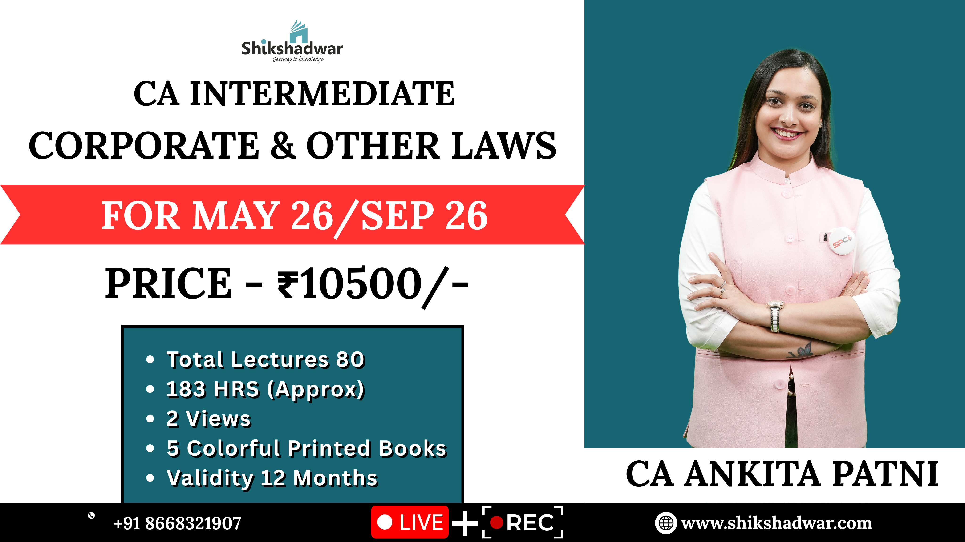 CA Intermediate Corporate & Other Laws (May 2026 / Sep 2026 Attempt) | By CA Ankita Patni Ma'am