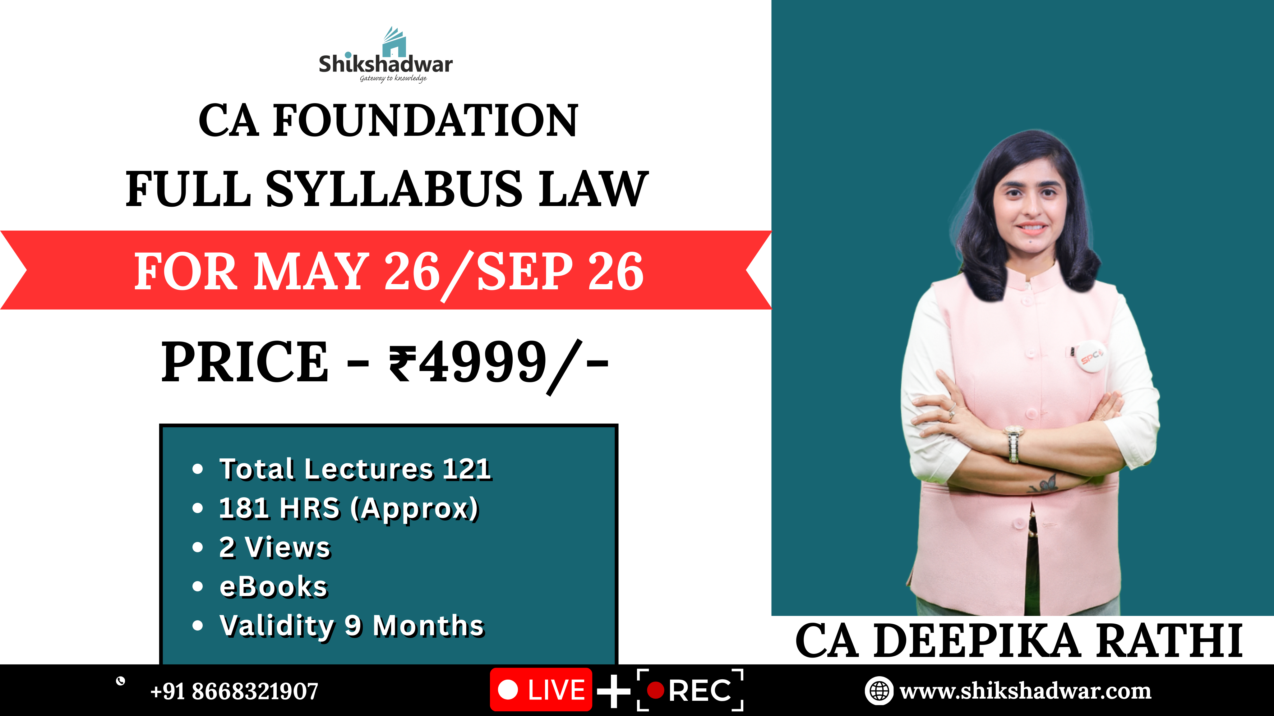 CA Foundation Full Syllabus – Law Course | By CA Deepika Rathi Maam