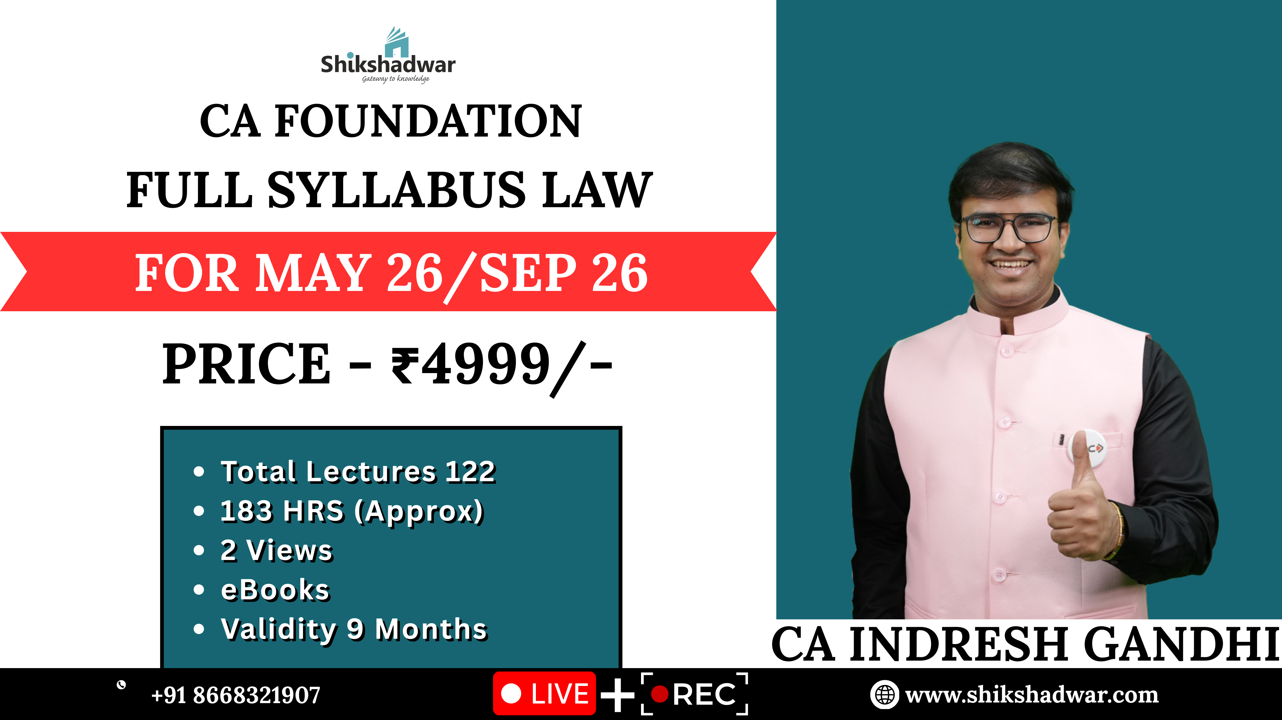CA Foundation Full Syllabus – Law Course | By CA Indresh Gandhi Sir