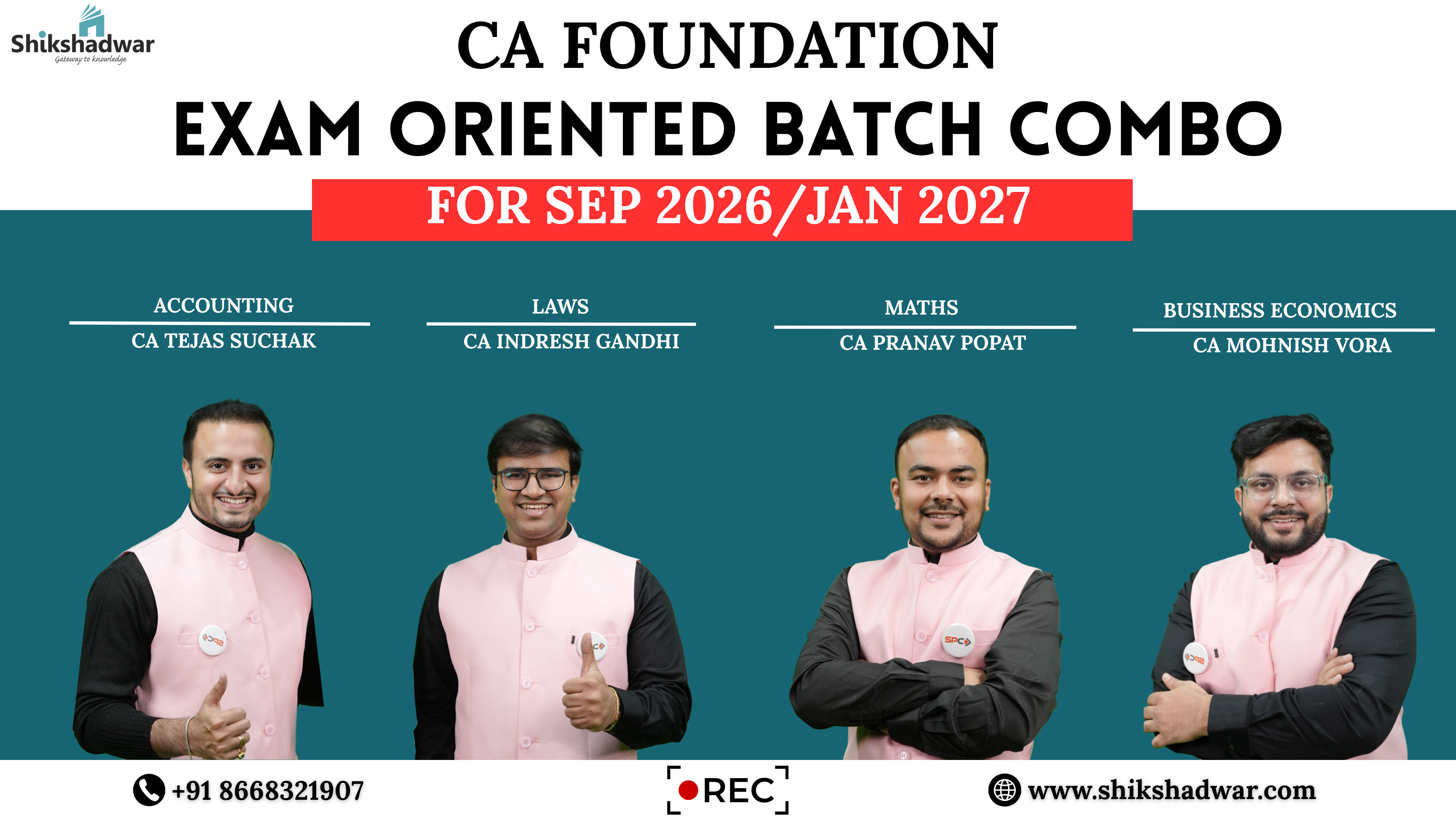 CA Foundation – Exam Oriented Batch Combo(Sep 2026 / Jan 2027 Attempt ...