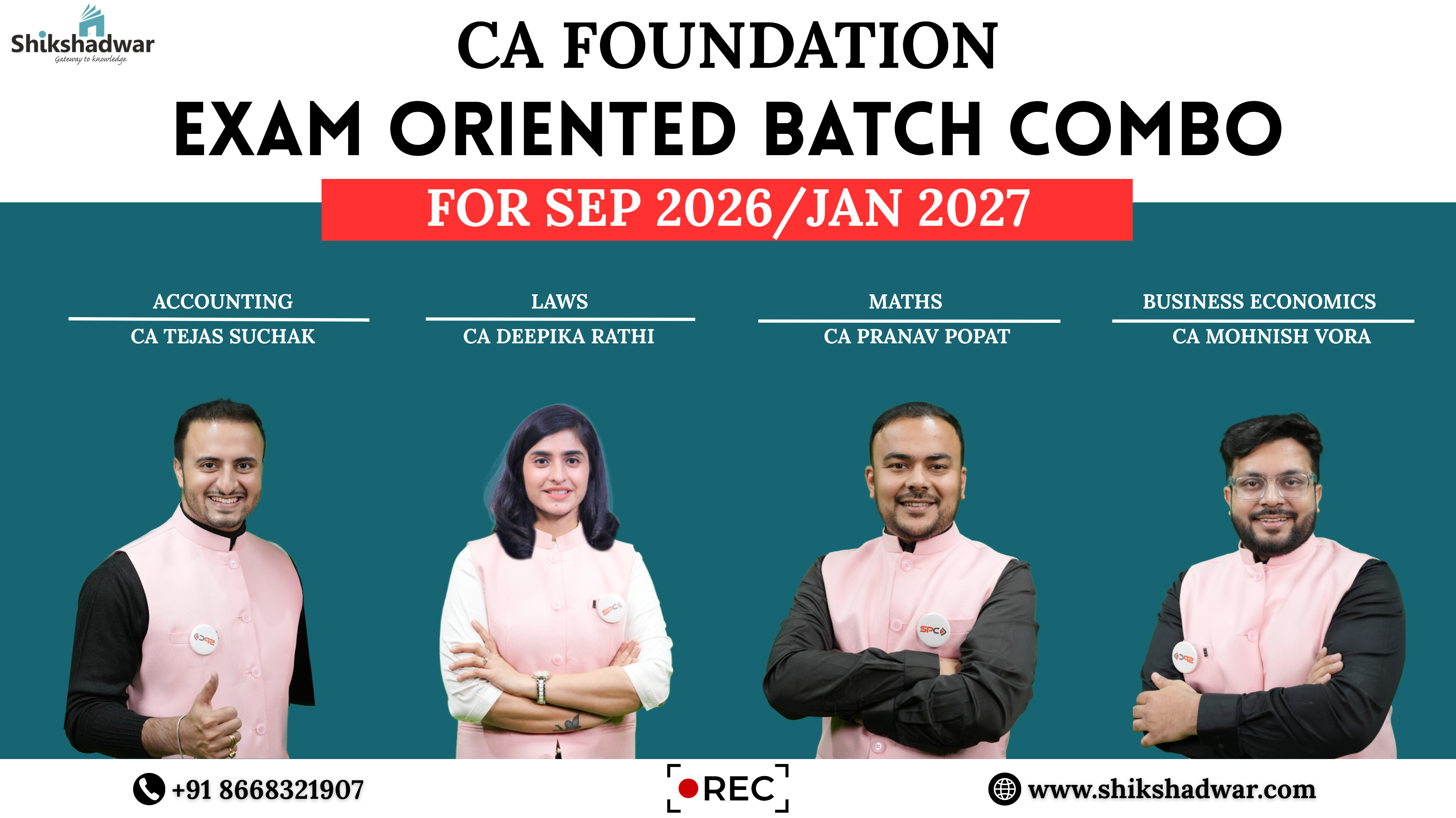 CA Foundation – Exam Oriented Batch Combo(JAN 2026 & MAY 2026 Attempts ...