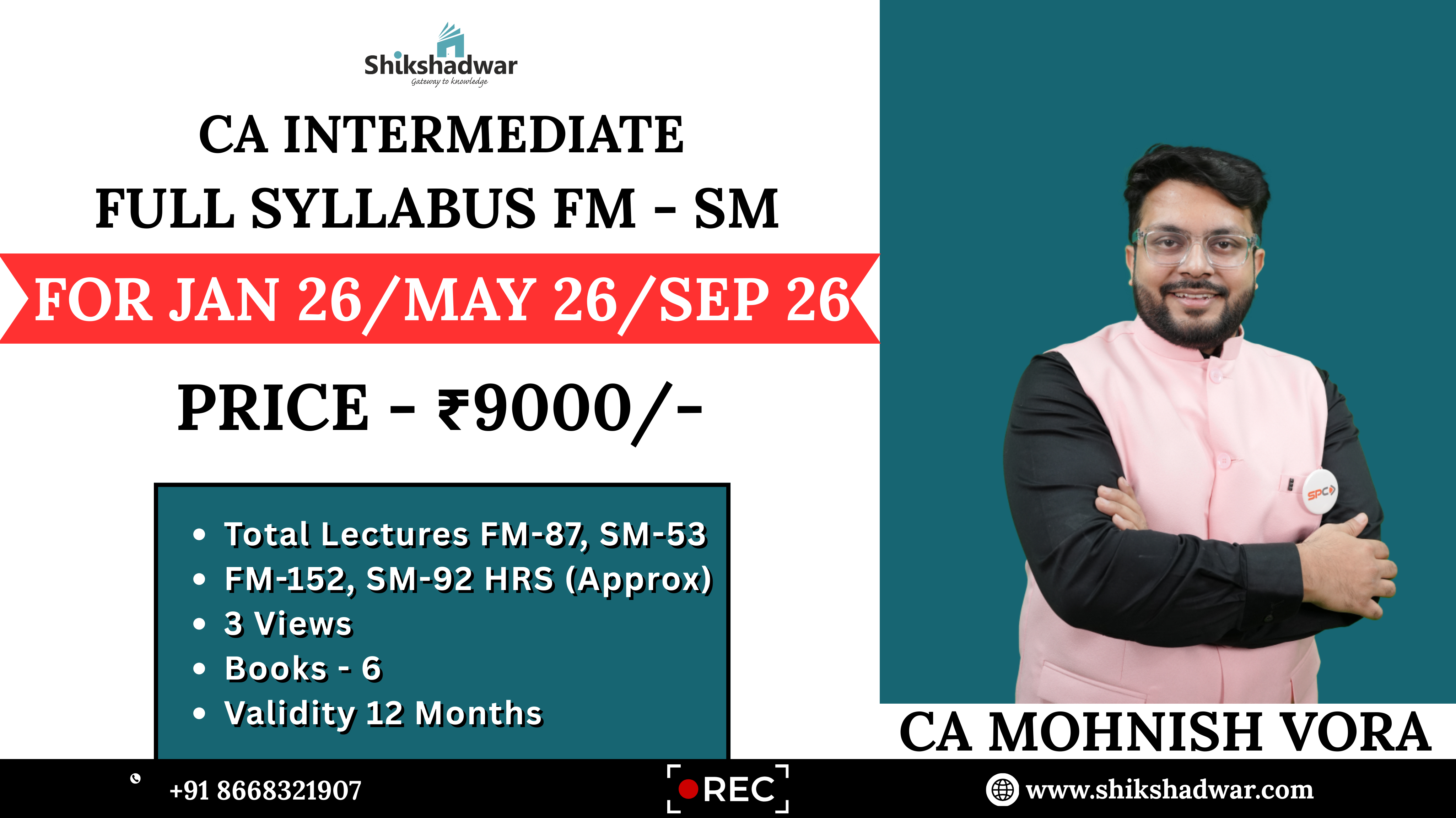 CA Intermediate Full Syllabus Financial Management (FM) & Strategic Management (SM) Course | By CA Mohnish Vora Sir