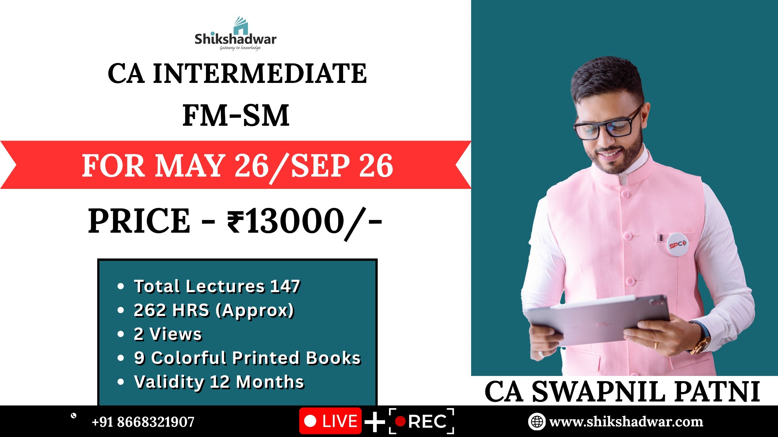 CA Intermediate FM-SM (Financial Management &amp; Strategic Management) Batch | By CA Swapnil Patni Sir